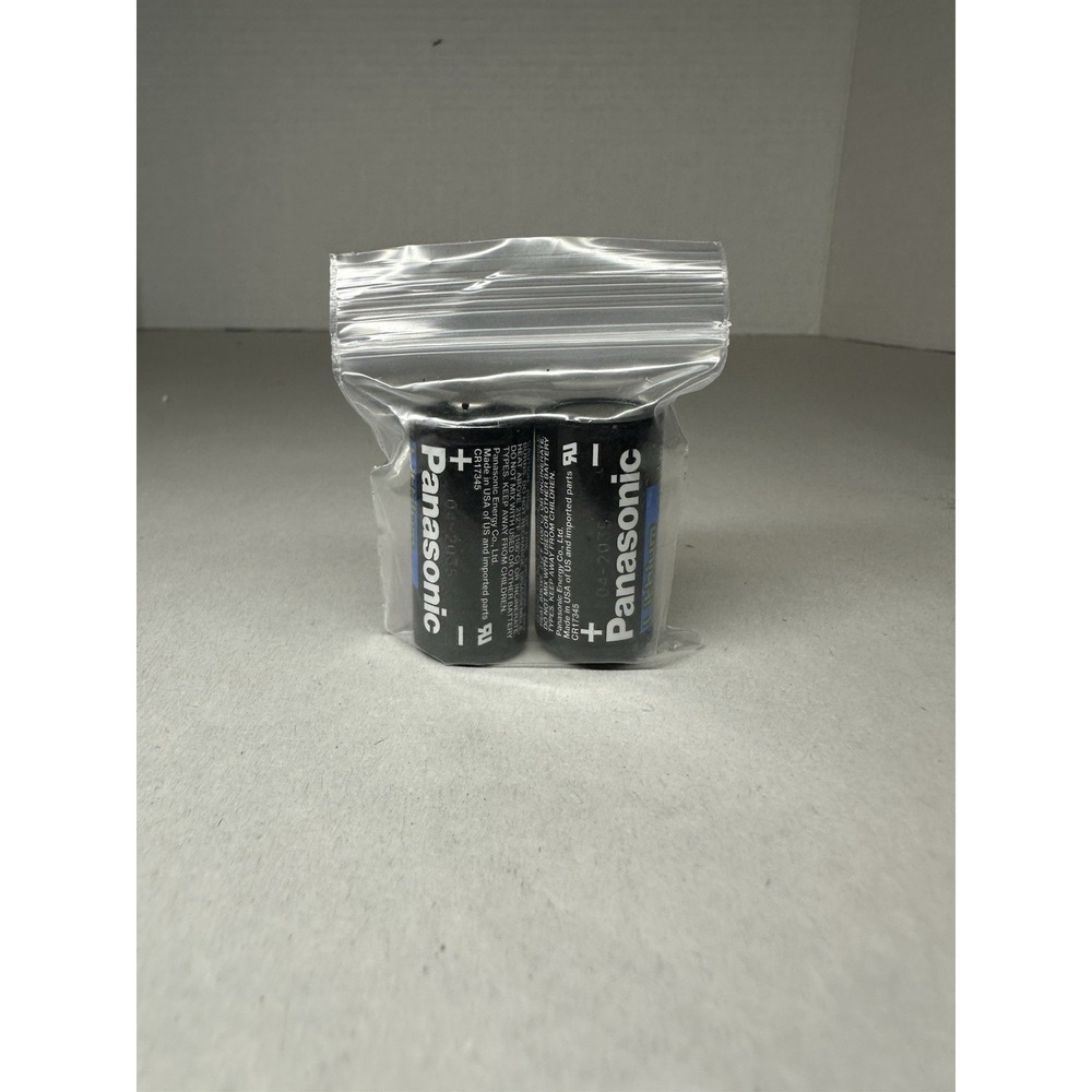 Panasonic CR123A 3V Long Lasting Lithium Batteries Pack of 2 Brand New
